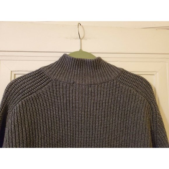 Napoliello Mens Gray Sweater XL Cardigan Cotton Blend Full Zip EUC - Picture 7 of 7